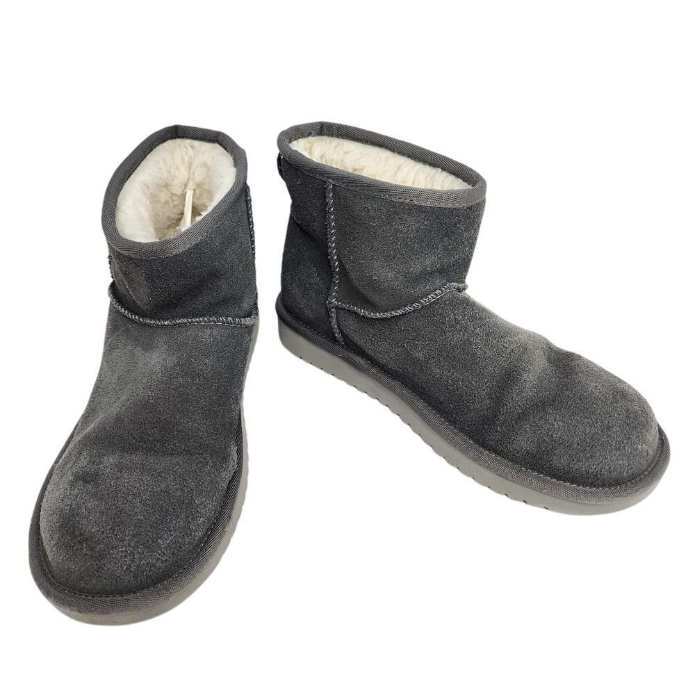 Koolaburra by Ugg Women's 7 Suede Mini Boots Faux Fur Lined Grey‎
